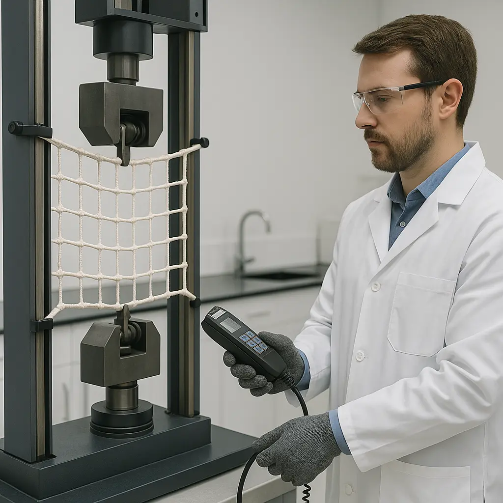 Safety net testing by NVQ-qualified technicians