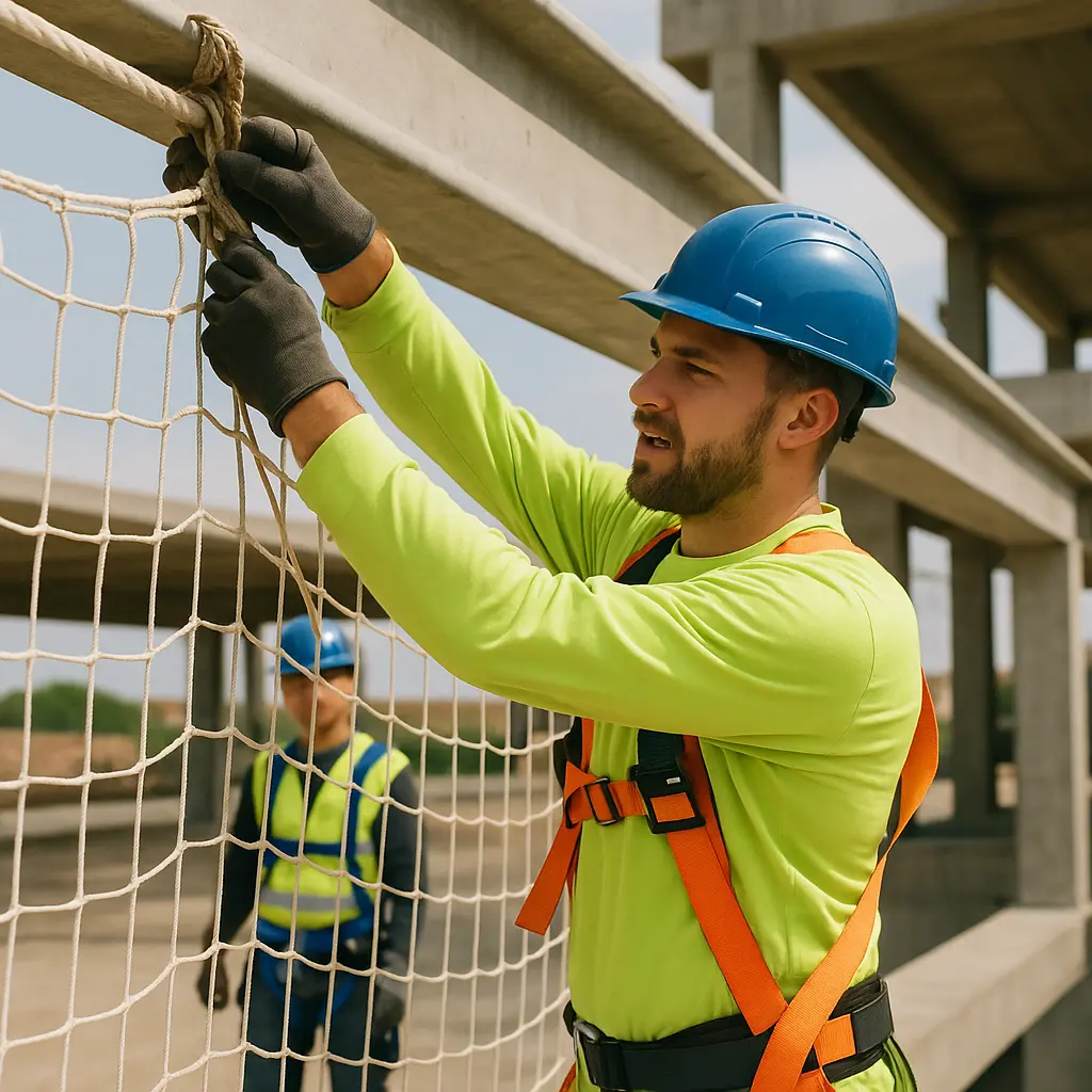 Hands-on safety net training session