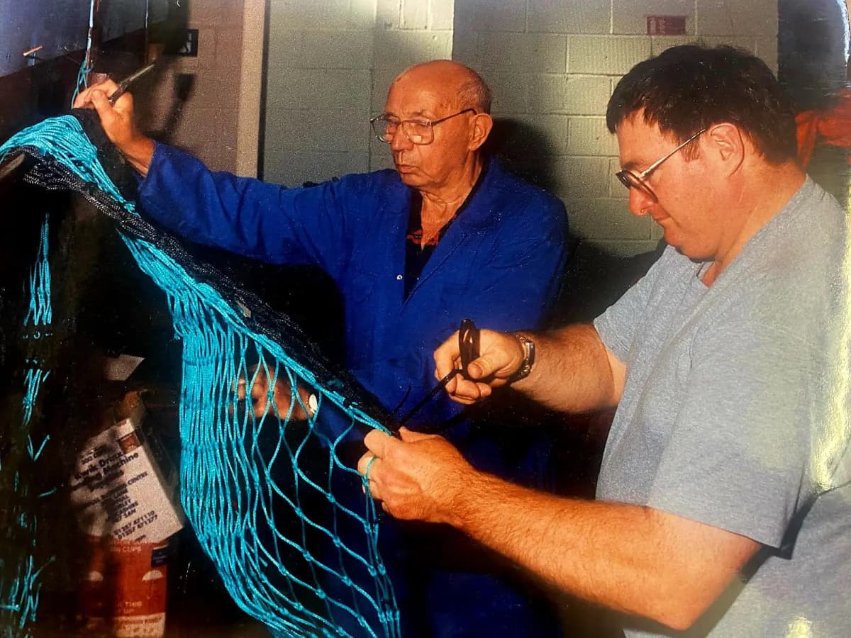 Team working with high-performance netting